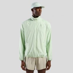 Kurtka męska Odlo ESSENTIAL LIGHT Jacket. Zielone kurtki ODLO, l, bez wzorów, z materiału, bez kaptura. Za 399.99 zł.