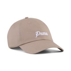 Czapka typu dad Essentials Script PUMA. Brązowe czapki zimowe Puma, bez wzorów. Za 89.00 zł.