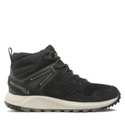 Trekkingi Merrell. Czarne buty trekkingowe Merrell, bez wzorów, bez zapięcia. Za 649.99 zł.