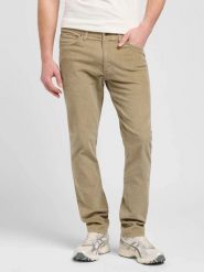 MESKIE SPODNIE LEE SLIM FIT MVP OSCAR KHAKI 112370603. Brązowe spodnie materiałowe Lee, l, bez wzorów, z materiału. Za 189.99 zł.
