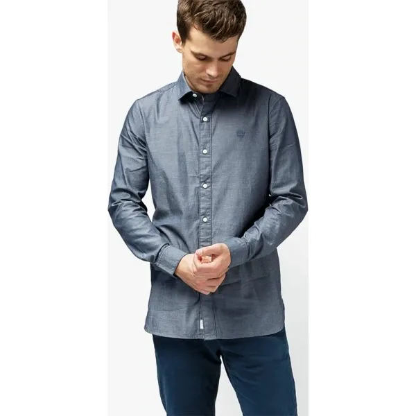 Timberland Koszula Ls Wellfleet Solid Oxford , niebieski, rozmiar M. Niebieskie koszule Timberland, m, bez wzorów, z materiału, bez kołnierzyka, bez ramiączek. W wyprzedaży za 259.99 zł.