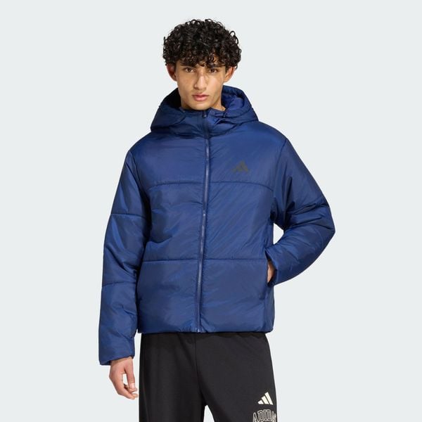 Puchowa ocieplana kurtka Essentials Highloft. Czarne kurtki Adidas, m, bez wzorów, z materiału, bez kaptura. Za 479.00 zł.