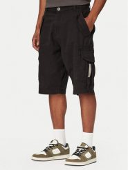 Alpha Industries Szorty materiałowe 266256 Czarny Regular Fit. Czarne szorty Alpha Industries, m, bez wzorów, z bawełny. Za 359.99 zł.