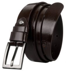 Pasek męski brązowy Rovicky PLW-R-14 BROWN. Brązowe paski ROVICKY, z aplikacjami, ze skóry. Za 43.00 zł.