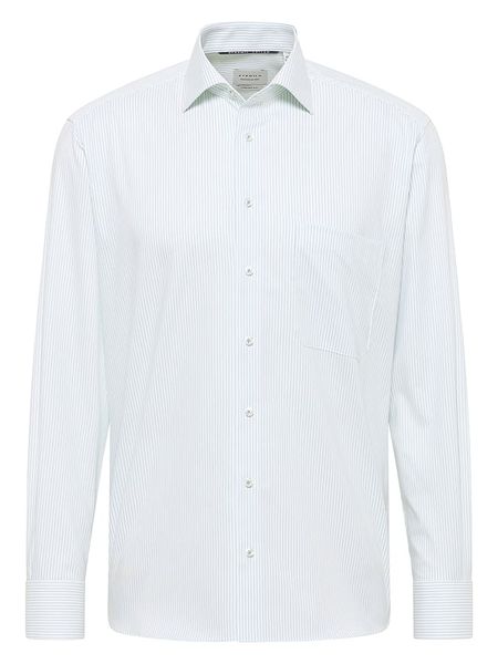 Eterna Koszula - Comfort fit - w kolorze zielono-białym rozmiar: 41. Białe koszule Eterna, bez wzorów, z bawełny, bez kołnierzyka, bez ramiączek. Za 131.74 zł.