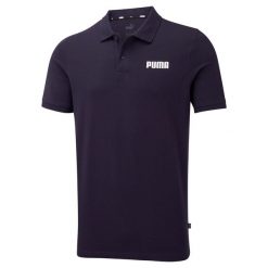 Koszulka Polo Sportowa Męska Puma Ess Pique. Czarne koszulki polo Puma, m, bez wzorów, bez kołnierzyka, bez ramiączek. Za 95.99 zł.