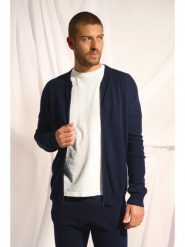 Just Cashmere Kaszmirowy kardigan "Polnoon" w kolorze granatowym rozmiar: XL. Niebieskie swetry rozpinane Just Cashmere, xl, bez wzorów, z kaszmiru, bez kołnierzyka, bez ramiączek. Za 335.02 zł.
