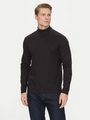 Calvin Klein Golf K10K111858 Czarny Regular Fit. Czarne golfy CALVIN KLEIN, l, bez wzorów, z bawełny, bez kołnierzyka, bez ramiączek. Za 219.99 zł.