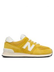 New Balance Sneakersy U5744SH Żółty. Żółte buty sportowe casual New Balance, bez wzorów, ze skóry, bez zapięcia. Za 529.99 zł.