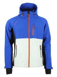 Peak Mountain Kurtka softshellowa "Cametis" w kolorze niebiesko-białym rozmiar: XL. Białe kurtki outdoor i hardshell Peak Mountain, xl, bez wzorów, bez kaptura. Za 304.99 zł.