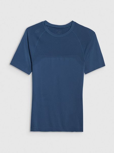 4F Koszulka sportowa w kolorze granatowym rozmiar: L/XL. Niebieskie t-shirty sportowe 4F, bez wzorów, z materiału, bez ramiączek, outdoorowe. Za 72.95 zł.