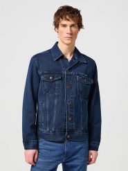 Wrangler Kurtka dżinsowa w kolorze granatowym rozmiar: L. Niebieskie kurtki Wrangler, l, bez wzorów, z bawełny, bez kaptura. Za 214.70 zł.