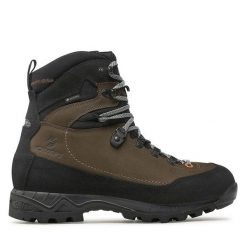 Trekkingi Crispi. Brązowe botki sznurowane CRISPI, bez wzorów, z gore-texu, bez obcasa, bez zapięcia. Za 959.99 zł.