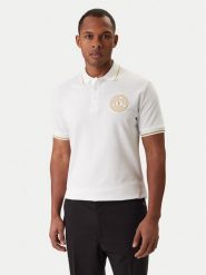Versace Jeans Couture Polo 80GAGT03 CJ01T Biały Regular Fit. Białe koszulki polo sportowe Versace Jeans Couture, m, bez wzorów, z bawełny, bez kołnierzyka, bez ramiączek. Za 679.99 zł.