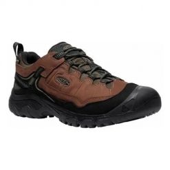 Buty trekkingowe męskie Keen Targhee Iv Wp. Brązowe buty turystyczne Keen, bez wzorów, z materiału, bez zapięcia, trekkingowe. Za 828.00 zł.