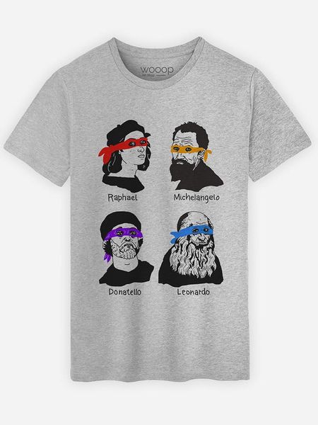 WOOOP Koszulka "The Ninjas" w kolorze szarym rozmiar: M. Szare bezrękawniki Wooop, m, bez wzorów, z bawełny, bez kołnierzyka, bez ramiączek. Za 69.95 zł.