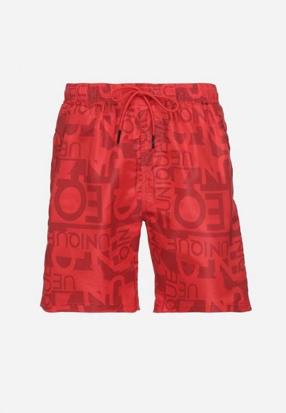 Czerwone Szorty z Gumką w Pasie w Abstrakcyjny Print Palaniria. Czerwone szorty Born2be, l, bez wzorów. Za 39.99 zł.