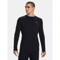 Koszulka termoaktywna męska UNDER ARMOUR Base 2.0 1343244 z długim rękawem. Czarne bielizna termoaktywna Under Armour, m, bez wzorów, bez ramiączek, do biegania. Za 214.99 zł.
