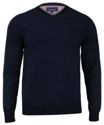 Sweter Granatowy, Bawełniany, Męski (serek) - Klasyczny, V-neck. Niebieskie swetry rozpinane Adriano Guinari, l, bez wzorów, z bawełny, bez kołnierzyka, bez ramiączek. Za 159.00 zł.