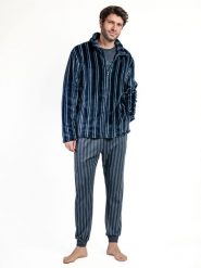 Admas Kurtka polarowa "Stay at home" w kolorze granatowym rozmiar: L. Niebieskie kurtki admas, l, bez wzorów, z polaru, bez kaptura. Za 130.99 zł.