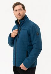 Lekka, pikowana kurtka J-DAGO. Niebieskie kurtki Volcano, m, bez wzorów, z materiału, bez kaptura. Za 319.99 zł.