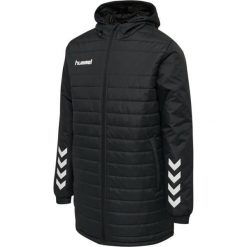 Kurtka piłkarska męska Hummel Promo Bench Jacket. Czarne kurtki Hummel, m, bez wzorów, bez kaptura. Za 268.50 zł.