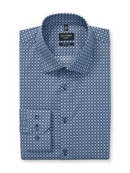 OLYMP Koszula "No 6" - Super Slim - w kolorze niebieskim rozmiar: 43. Niebieskie koszule Olymp, bez wzorów, z bawełny, bez kołnierzyka, bez ramiączek. Za 117.73 zł.