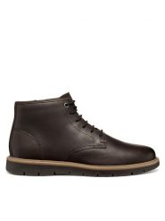 Geox Trzewiki U Pove U56M7B 000FF C6006 Brązowy. Brązowe botki sznurowane Geox, bez wzorów, ze skóry, bez obcasa, bez zapięcia. Za 439.99 zł.