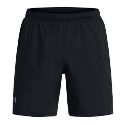 Spodenki do biegania męskie Under Armour Launch 7". Czarne szorty Under Armour, m, bez wzorów, sportowe. W wyprzedaży za 79.99 zł.