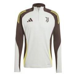 Kurtka z dresu Juventus Turin 2024/25. Szare kurtki Adidas, bez wzorów, z dresówki, bez kaptura. W wyprzedaży za 276.05 zł.