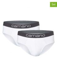 Camano Slipy (2 pary) w kolorze białym rozmiar: M. Białe slipki camano, m, bez wzorów. Za 43.99 zł.