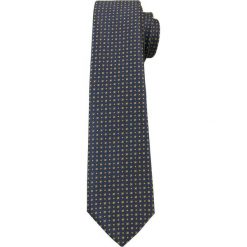 Granatowy Elegancki Krawat Męski -ALTIES- 6 cm, w Żółte Kwadraciki. Niebieskie krawaty i muchy Alties, bez wzorów, z tkaniny. Za 49.00 zł.