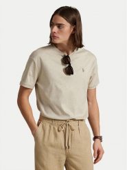 Polo Ralph Lauren T-Shirt 710740727030 Beżowy. Brązowe koszulki polo Polo Ralph Lauren, m, bez wzorów, z bawełny, bez kołnierzyka, bez ramiączek. Za 319.99 zł.