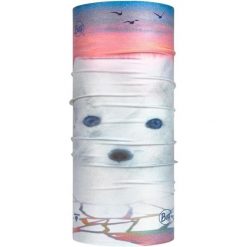 Komin narciarski unisex Buff ThermoNet® White Ocean. Białe szaliki Buff, bez wzorów. W wyprzedaży za 68.00 zł.