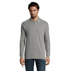 Koszulka Polo Z Długim Rękawem Unisex Star Plain Dla Dorosłych. Szare bluzki z długim rękawem SOL'S, l, bez wzorów, bez kołnierzyka, bez ramiączek. Za 96.99 zł.