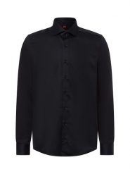 Finshley & Harding koszula biznesowa - non-iron Mężczyźni Slim Fit Bawełna czarny, 38. Czarne koszule Finshley & Harding, m, bez wzorów, z bawełny, bez kołnierzyka, bez ramiączek. Za 149.95 zł.