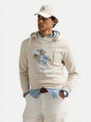 Polo Ralph Lauren Bluza 710966739001 Beżowy Regular Fit. Brązowe bluzy Polo Ralph Lauren, m, bez wzorów, z bawełny, bez kaptura. Za 849.99 zł.