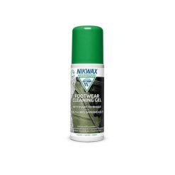 Środek czyszczący do wodoodpornego obuwia Nikwax Footwear Cleaning Gel 125ml. Białe buty trekkingowe Nikwax, bez wzorów, bez zapięcia. Za 29.99 zł.
