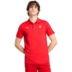 Koszulka Puma Ferrari Race Cloudspun Polo, Mężczyźni. Czerwone koszulki polo Puma, m, bez wzorów, bez kołnierzyka, bez ramiączek. W wyprzedaży za 241.50 zł.