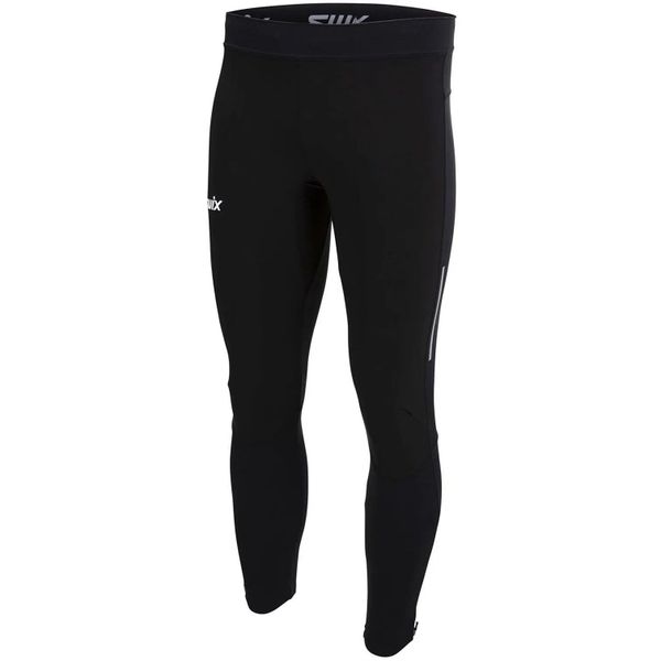 Wiatroszczelne legginsy Swix Focus. Czarne legginsy długie sportowe Swix, l, bez wzorów, z dzianiny, na fitness i siłownię. Za 493.20 zł.