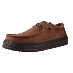 Buty HEY DUDE HD45847 REV TUMBLED LEATHER Brązowy. Brązowe buty turystyczne Hey dude, bez wzorów, z tkaniny, bez zapięcia, na fitness i siłownię. Za 377.99 zł.