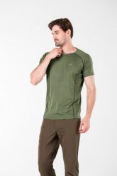 Koszulka termoaktywna męska Woolona Berg 100% Merino z krótkim rękawem. Zielone bielizna termoaktywna WOOLONA, m, bez wzorów, z materiału, bez ramiączek, wspinaczkowe. Za 290.00 zł.