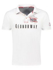 Geographical Norway Koszulka polo "Kason" w kolorze białym rozmiar: S. Białe koszulki polo Geographical Norway, s, bez wzorów, z bawełny, bez kołnierzyka, bez ramiączek. Za 75.16 zł.