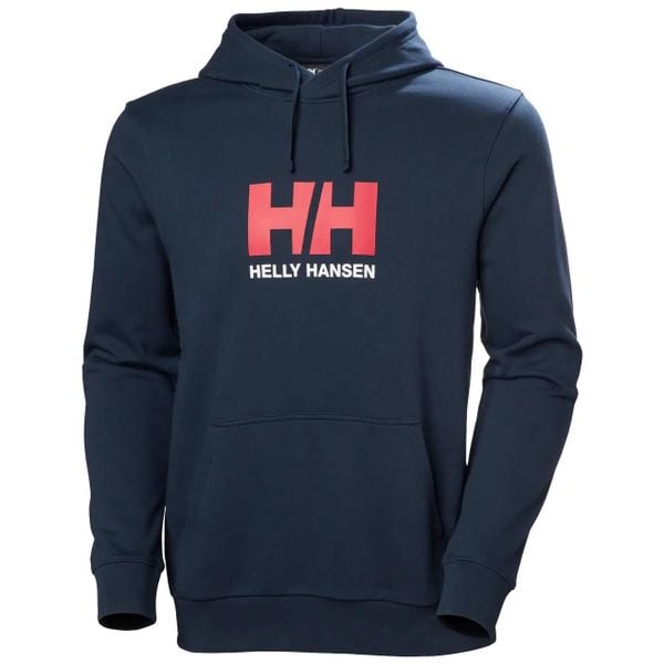Bluza z kapturem Helly Hansen Logo. Niebieskie bluzy z kapturem Helly Hansen, na lato, m, bez wzorów, z bawełny, z kapturem. Za 352.50 zł.