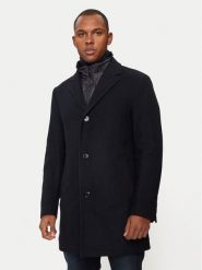 Hechter Paris Płaszcz wełniany 45014 142270 Granatowy Regular Fit. Niebieskie płaszcze Hechter Paris, na zimę, m, bez wzorów, z syntetyku, bez kaptura. Za 1,499.00 zł.