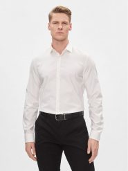 Calvin Klein Koszula K10K112301 Biały Slim Fit. Białe koszule CALVIN KLEIN, m, bez wzorów, z bawełny, bez kołnierzyka, bez ramiączek. Za 269.99 zł.