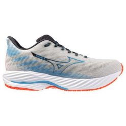 Buty do biegania męskie Mizuno Wave Rider 28. Białe buty do biegania Mizuno, bez wzorów, z materiału, bez zapięcia, do biegania, mizuno wave. Za 661.00 zł.