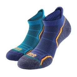 Jednowarstwowe Skarpetki Męskie Run Socklet - 2 Pary. Niebieskie skarpety 1000 MILE, bez wzorów. Za 125.50 zł.