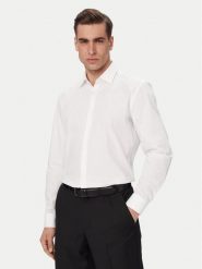 HUGO Koszula Koey 50561154 Biały Slim Fit. Białe koszule Hugo, m, bez wzorów, z bawełny, bez kołnierzyka, bez ramiączek. Za 349.99 zł.