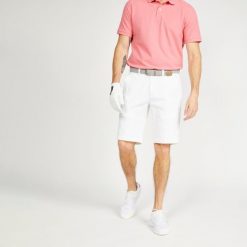 Spodenki do golfa chino męskie Inesis MW500. Białe szorty INESIS, l, bez wzorów, z bawełny, sportowe. Za 69.99 zł.